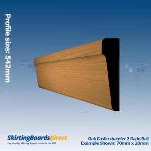 Oak Chamfer 2 Dado Rail