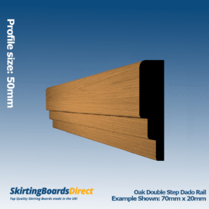 Oak Double Step Dado Rail