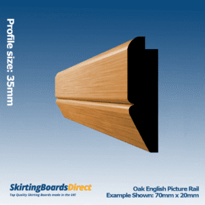 Oak English Picture Rail