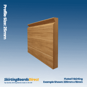 Oak Fluted 1 Skirting Boards