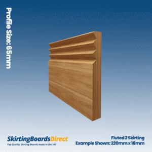 Oak Fluted 3 Skirting Boards