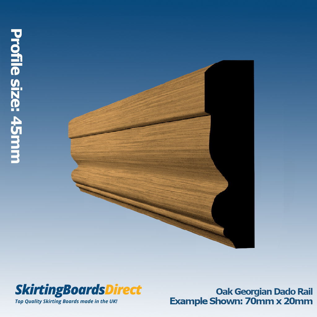 Oak Georgian Dado Rail