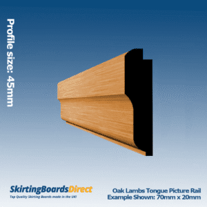 Oak Lambs Tongue Picture Rail