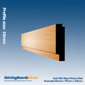 Oak Mini Step Picture Rail