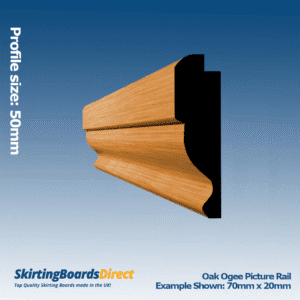 Oak Ogee Picture Rail