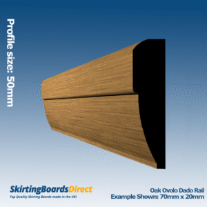 Oak Ovolo Dado Rail