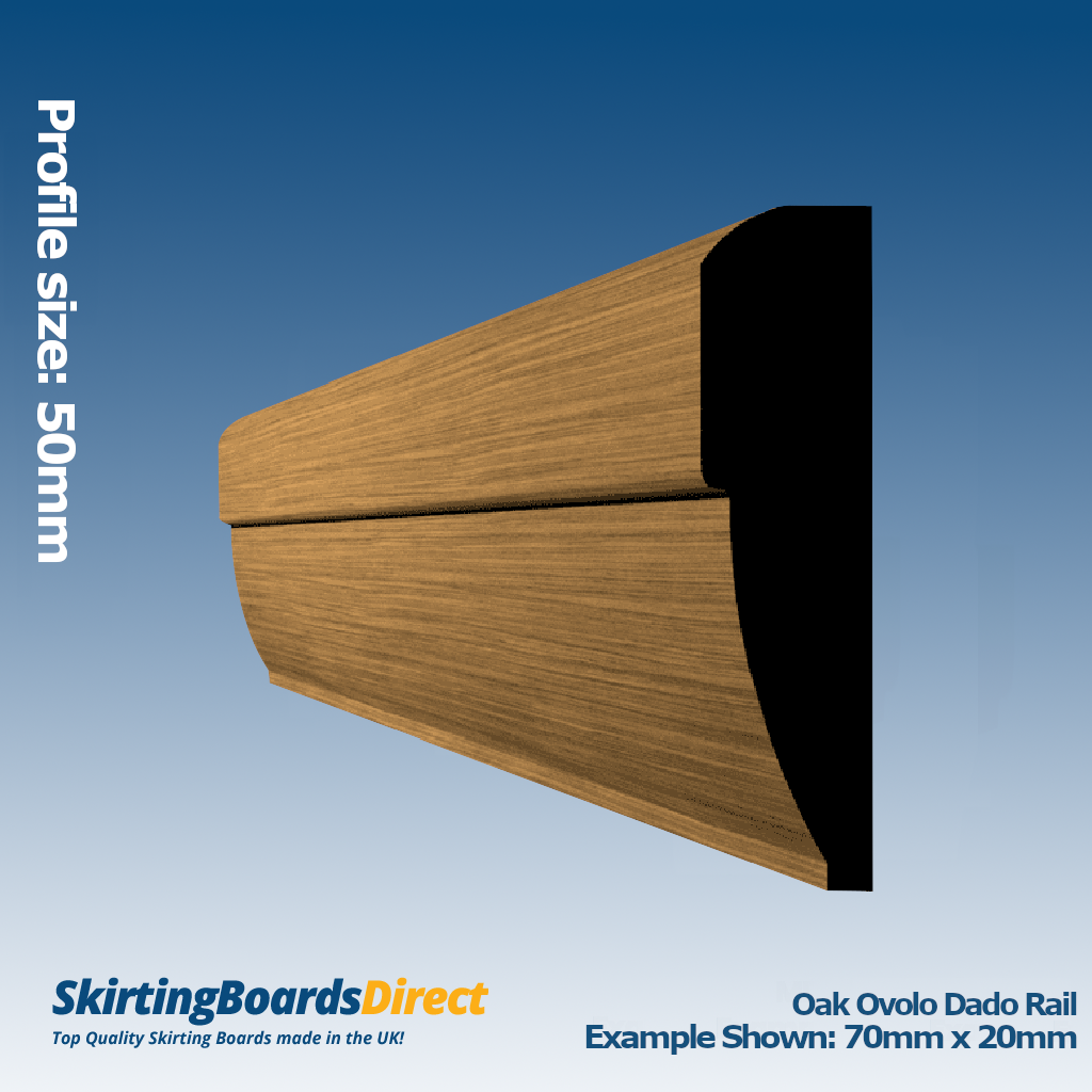 Oak Ovolo Dado Rail