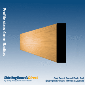 Oak Pencil Round Dado Rail