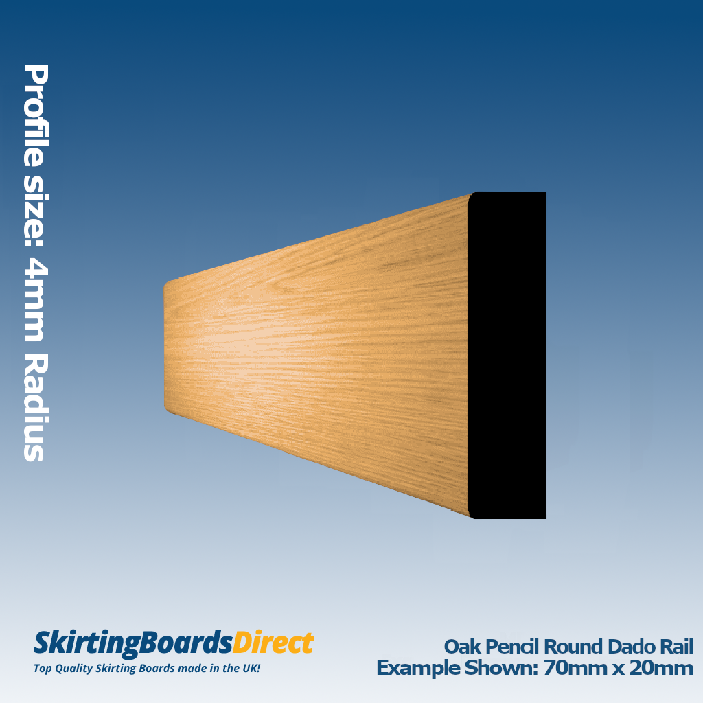 Oak Pencil Round Dado Rail