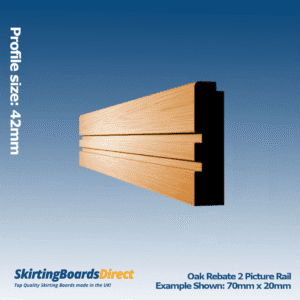 Oak Rebate 2 Picture Rail