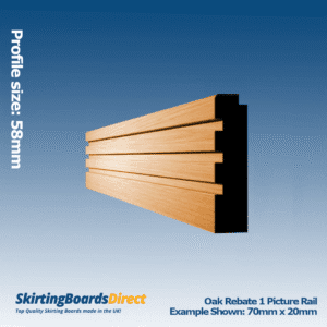Oak Rebate 3 Picture Rail