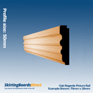 Oak Reeded 2 Picture Rail
