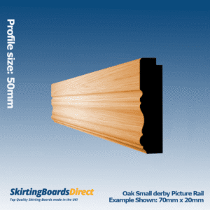Oak Small Derby Picture Rail