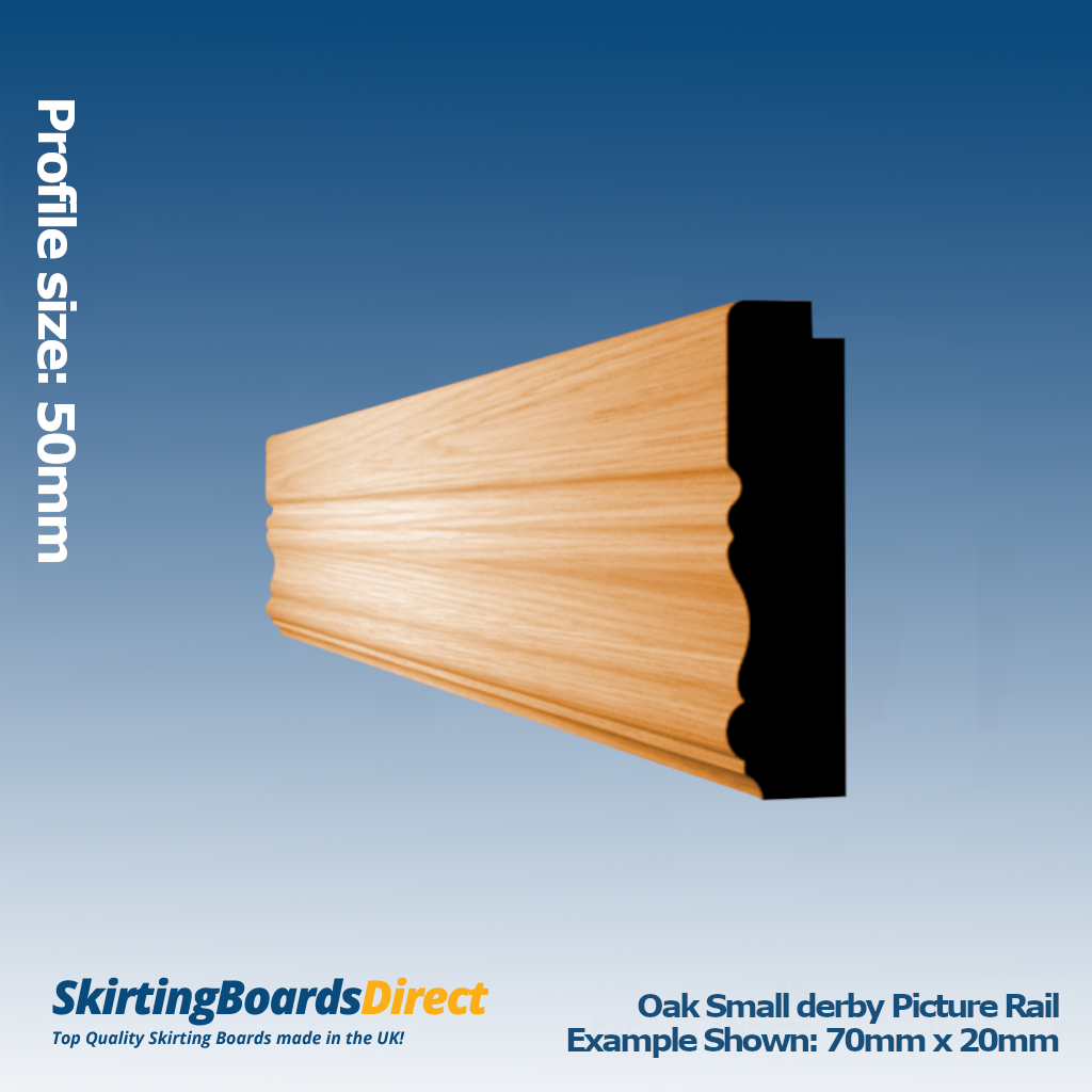 Oak Small Derby Picture Rail