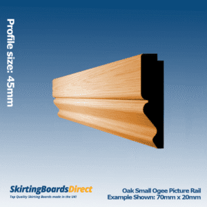Oak Small Ogee Picture Rail