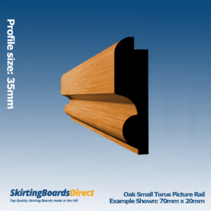 Oak Small Torus Picture Rail