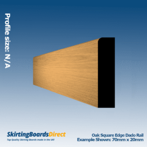 Oak Square Edge Dado Rail
