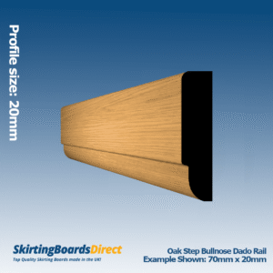 Oak Step Bullnose Dado Rail