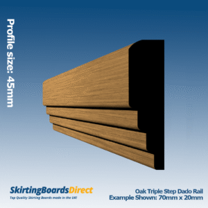 Oak Triple Step Dado Rail