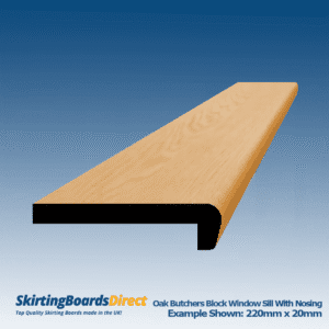Oak Butchers Block Window Sills with Nosing
