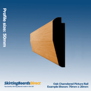 Oak Chamfered Picture Rail