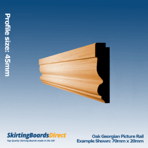 Oak Georgian Picture Rail
