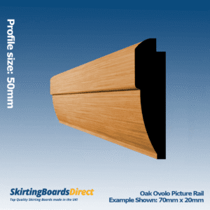 Oak Ovolo Picture Rail