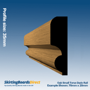 Oak Small Torus Dado Rail