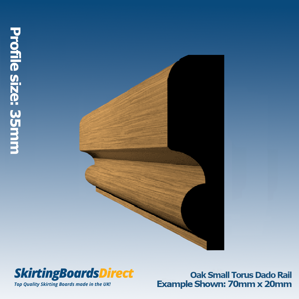 Oak Small Torus Dado Rail
