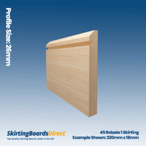 Pine 45 Rebate 1 Skirting Boards