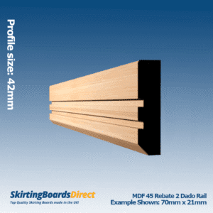 Pine 45 Rebate 2 Dado Rail