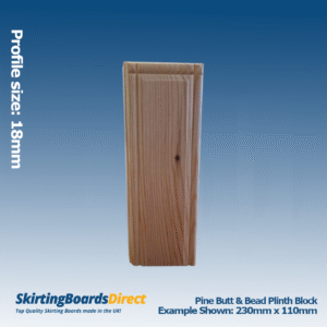 Pine Butt & Bead Plinth Block