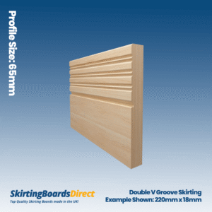 Pine Double V Groove Skirting Boards