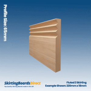 Pine Fluted 3 Skirting Boards
