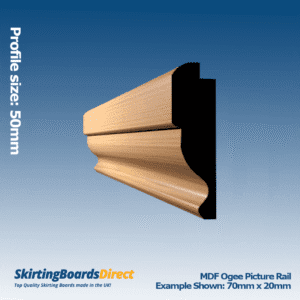 Pine Ogee Picture Rail