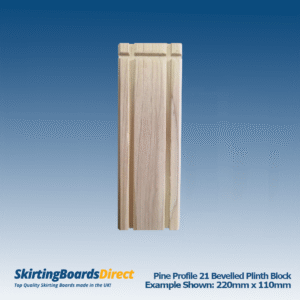 Pine Profile 21 Bevelled Plinth Block