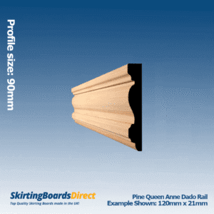Pine Queen Anne Dado Rail
