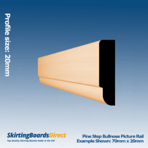Pine Step Bullnose Picture Rail