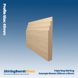 Pine Triple Step Skirting Boards