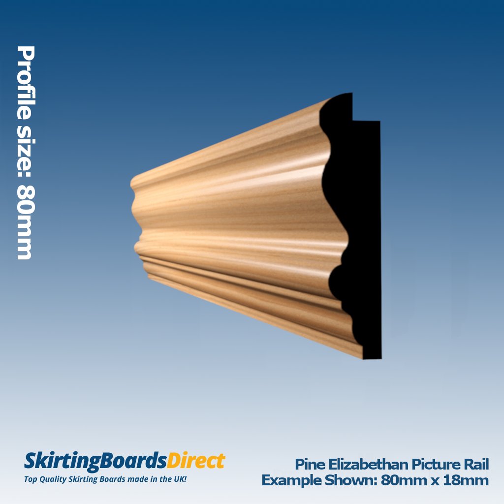 Pine Elizabethan Picture Rail