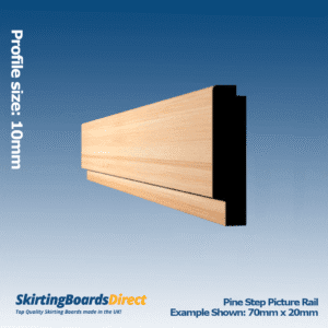 Pine Step Picture Rail
