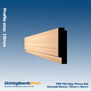 Pine Mini Step Picture Rail