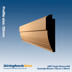 Pine Ovolo Picture Rail