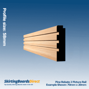 Pine Rebate 3 Picture Rail