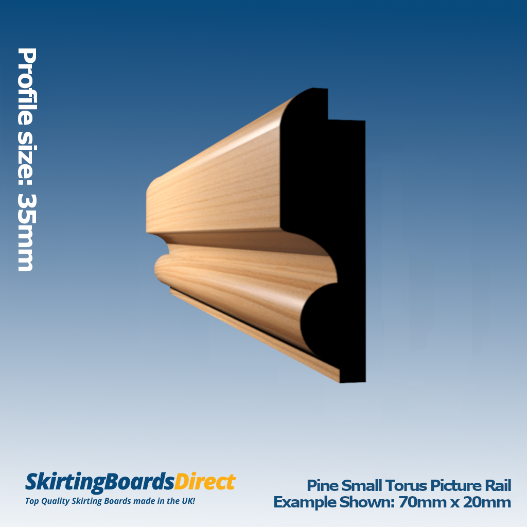Pine Small Torus Picture Rail