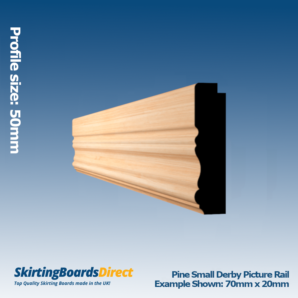 Pine Small Derby Picture Rail