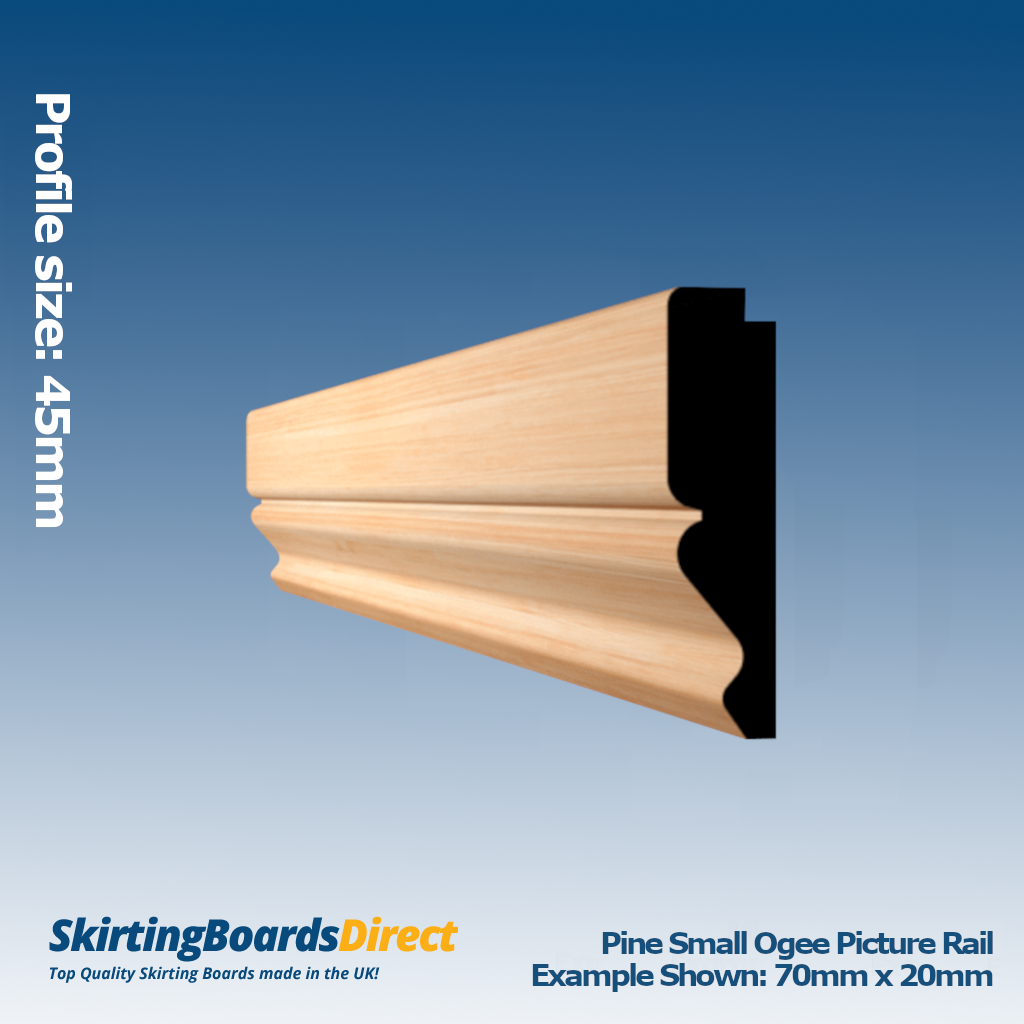 Pine Small Ogee Picture Rail