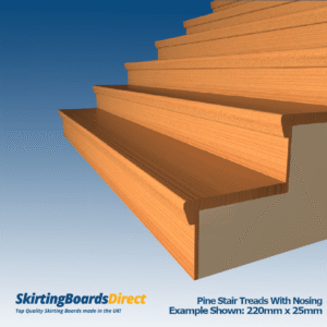 Pine Stair Treads with Nosing