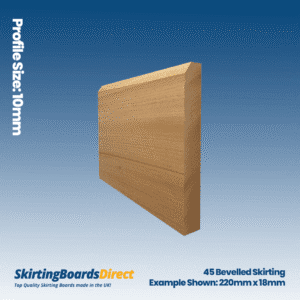 Sapele Bevelled 45 Skirting Boards