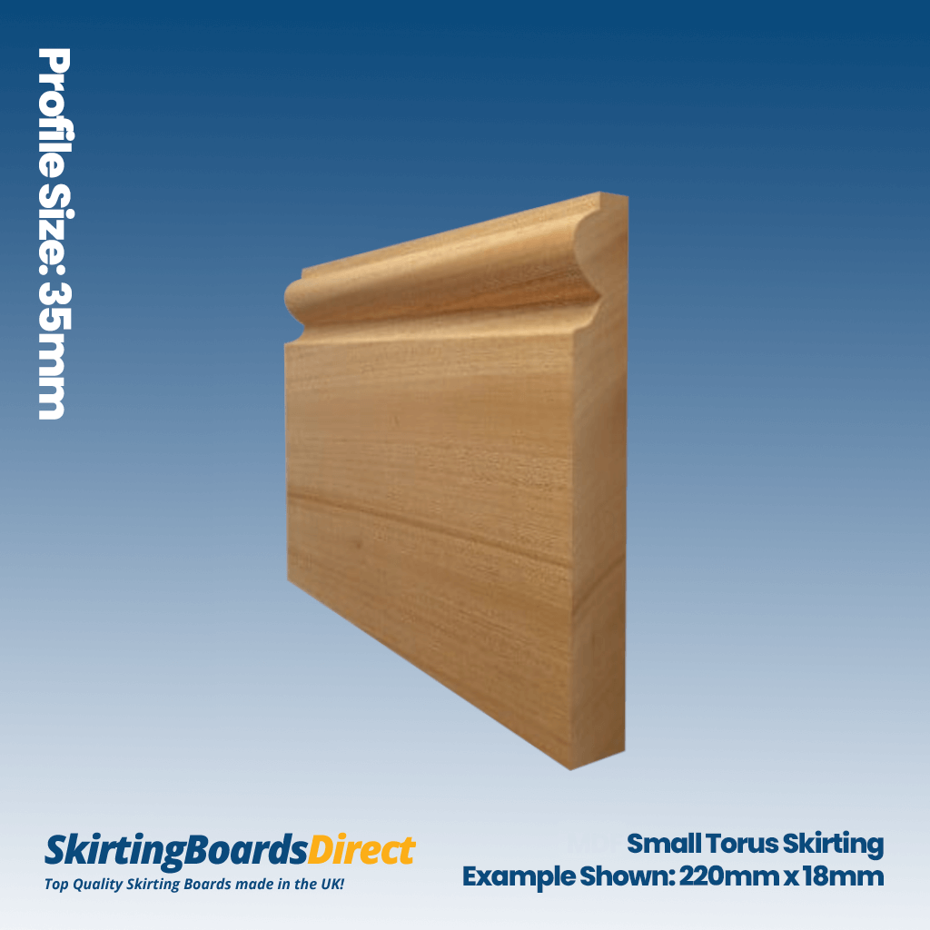 Sapele Small Torus Skirting Boards